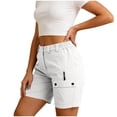 thumbnail image 2 of QATAINLAV Women's Lightweight Golf Long Cargo Shorts Summer Outdoor Travel Hiking Shorts with Pockets Vacation Clothes White M, 2 of 7