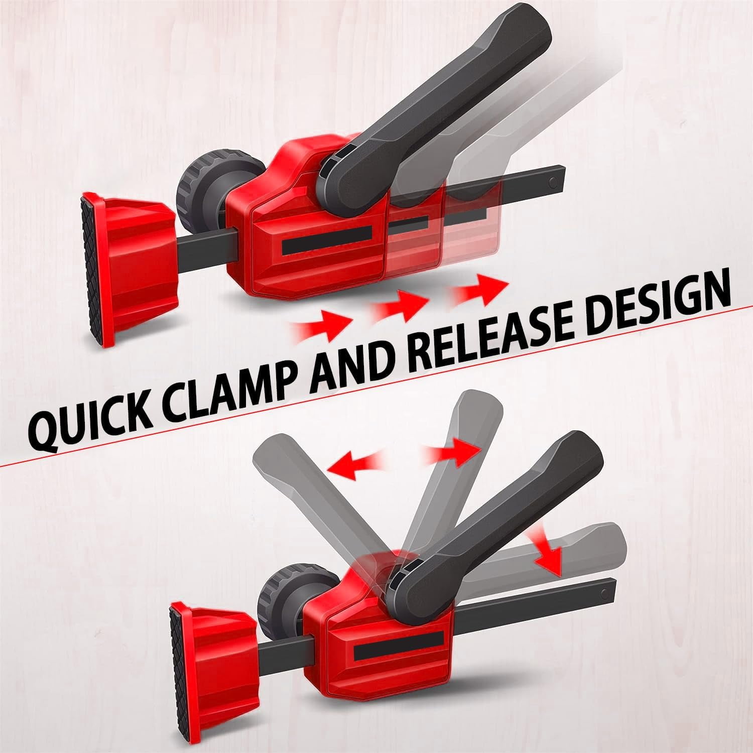 3/4" (19mm) Bench Dog Clamps For Woodworking - Up to 155 Lbs Clamping Force, Wood Clamps for 19mm Bench Dogs Hole - Workbench Accessories (2 Pack)