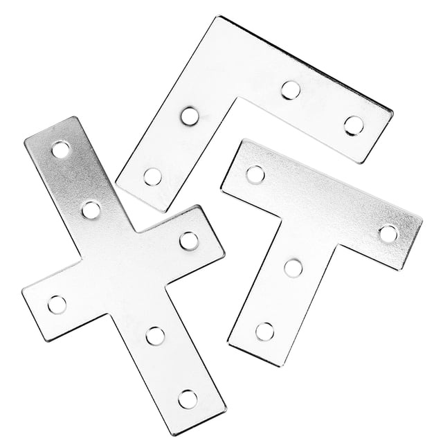 MasteelfCA 1 Ensemble Support d'Angle en Aluminium en Forme de T Plaque de Réparation en Forme de Croix