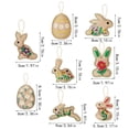 thumbnail image 2 of 8PCS Easter Decorations Felt Bunny and Egg Hanging Ornaments for Spring Holiday Home Decor, Easter Decor Cute Rabbit Pendants for Tree Door Window Display, 2 of 9