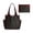 Black, variant on Foldable Tote Bag Large Capacity Waterproof Reusable Portable Storage Bag