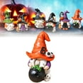 thumbnail image 2 of BNNG Halloween Witch Gnome Statue - Resin Fall Decor, Cute Witch Figurine for Table Centerpiece, Halloween Ornaments, Home & Party Decoration, 2 of 9