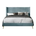 thumbnail image 2 of HMD Chester Twin Upholstered Platform Bed, Blue, 2 of 5