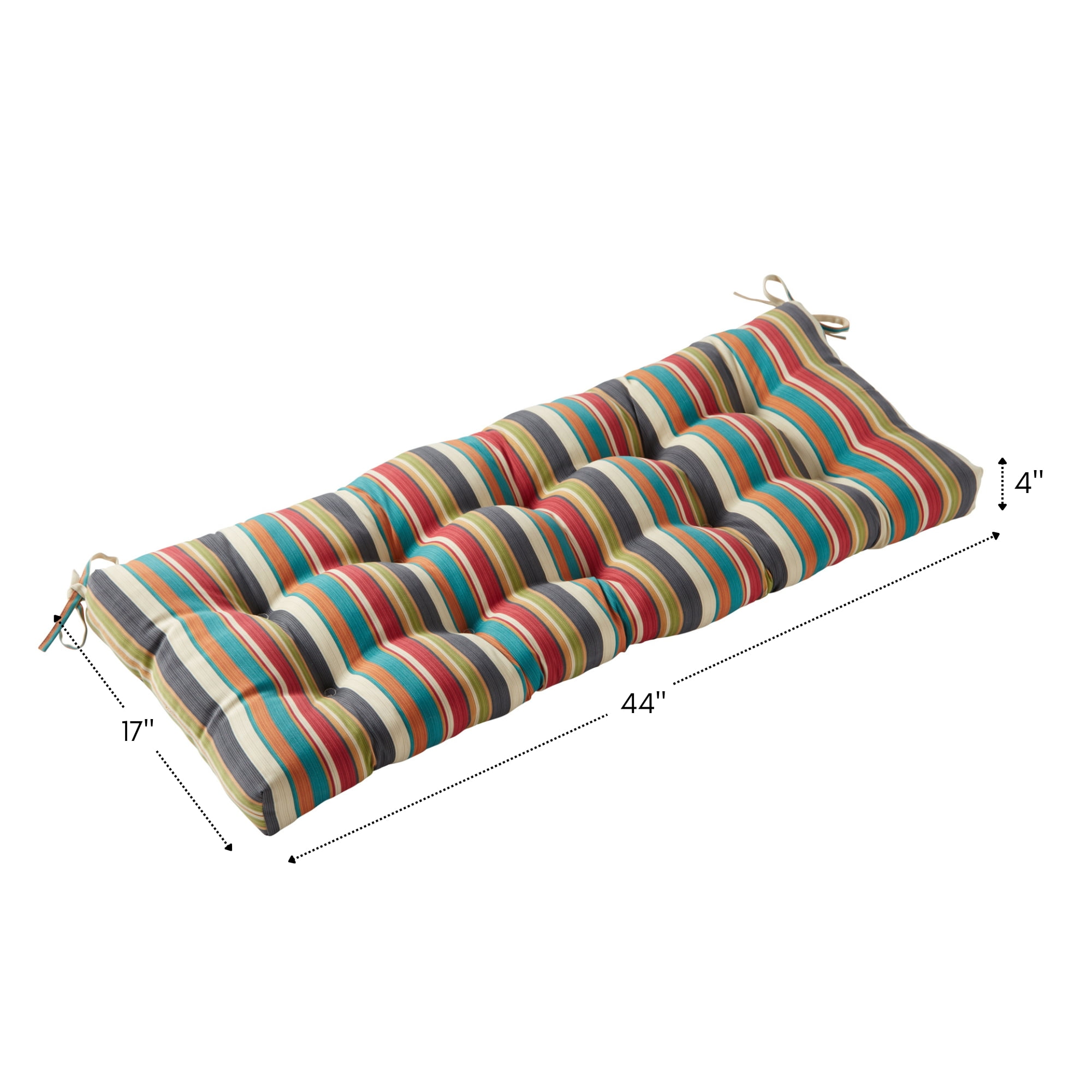 アウトドア寝具 Pasand Cotton Stripe Seat Cushion Sunbrella Stripe Fabric 2-Piece Indoor/Outdoor Seat Pad
