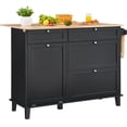 thumbnail image 1 of VEVOR Kitchen Island Cart Storage Cabinet Serving with Drawer & Trash Cabinet, 1 of 9