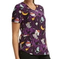 thumbnail image 5 of Scrubstar Women's Sanrio Hello Kitty Night Forest V-Neck Print Scrub Top WM32T745LB, 5 of 5