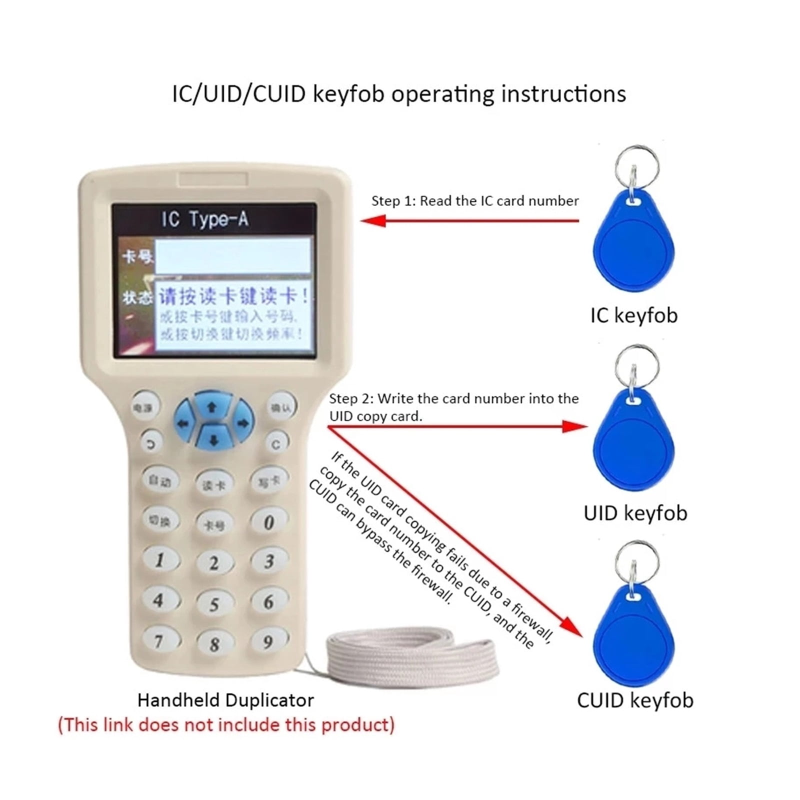 200pcs UID Block 0 Rewritable Writable 125KHZ 13.56MHz RFID Tag Key Fob Clone Card Tags Copy Cards Keychain Keyfob - Efficient Management