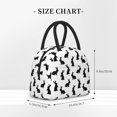 thumbnail image 2 of Rateoe Black Rabbit Pattern Lunch Bag Women, Lunch Box, Lunch Bag, Small Leakproof Lunch Tote Large Capacity Reusable Insulated Cooler Lunch Container, 2 of 6
