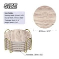 thumbnail image 2 of Bebida Portavasos con Soporte, 6uds 4 - Corcho Base Posavasos para Bebidas, Arenisca Estilo para Tipos de Tazas, Hogar Decoración, Madera Mesa (Marrón), 2 of 6