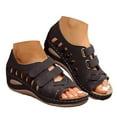 thumbnail image 3 of Mostsola Orthopedic Sandals for Women 2025 Hollow out Open Toe Hook and Loop Wedge Sandals, 3 of 4