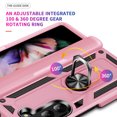 thumbnail image 6 of Feishell Hybrid Armor Phone Case for Samsung Galaxy Z Fold 6,Military Grade Shockproof 360 Rotatable Metal Ring Holder Kickstand Support Magnetic Car Mount Dual Layer Protective Phone Cover,Pink, 6 of 6