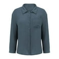 thumbnail image 4 of VNKIDY Women Shirts Summer Solid Color Loose Fit Linen Blouse Long Sleeve Button Down Lapel Soft Shirt For Casual Daily Wear Comfortable Tops, 4 of 6