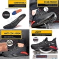 thumbnail image 4 of Steel Toe Cap Shoes Mens Lightweight Puncture-proof Safety Trainers, 4 of 5