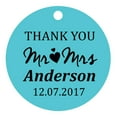 thumbnail image 1 of 100 PCS Mr & Mrs Personalized Wedding Favor Gift Paper Tags Thank You Custom Made Hang Tags, 1 of 1