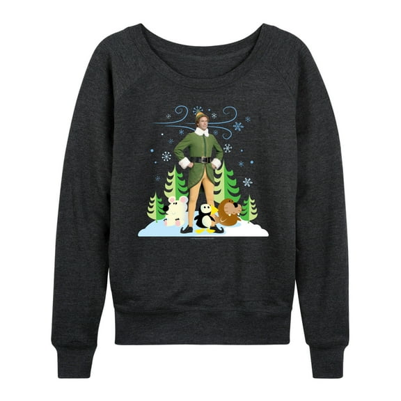 ELF - Buddy And Arctic Puppets - Women's Lightweight French Terry Long Sleeve Shirt