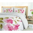 thumbnail image 5 of Ambesonne Tropic Duvet Cover Sets, Wild Exotic Branches, 2-King, Pink Green White, 5 of 7