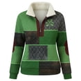 thumbnail image 4 of Telankuip St. Patrick's Day Half Zip Sweatshirts for Women Plus Size Long Sleeve Warm Lined Irish Pullover Trendy Stand-Up Collar Festival Prints Casual Tops 8-Green XXXXXL, 4 of 4