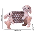 thumbnail image 3 of TanSiDing Easter Basket Decorations, Bunny Resin Table Centerpiece, Festive Holiday Home Decor, Handcrafted Ornament for Living Room, Dining Table, Garden Party, 3 of 6