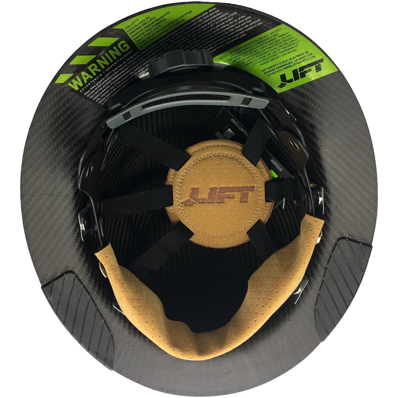 Lift Safety Actual Carbon Fiber Hard Hat - Full Brim Textured Paintball Camo