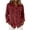 Wine, variant on Women's Boyfriend Fit Utility Shirt Jacket – Solid Color Casual Top with Lapel Collar & Pockets, Long Sleeve Button Up Open Front, Oversized Workwear Chic Layer for Fall