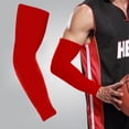 thumbnail image 3 of Soidarity Nuevo Enfriamiento Brazo Fundas Cubierta Protección Solar Baloncesto Sports Deportes y aire libre rojo METRO Soidarity HW1040-07, 3 of 6