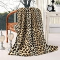 thumbnail image 2 of Leopard Print Blanket Fleece Throw Blanket for Bed Sofa Travel and Camping, Super Soft Cozy Fluffy Plush Blanket, Cheetah Print Blanket for All Seasons(”) 01 Brown Leopard -Throw, 2 of 5
