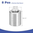thumbnail image 2 of 8 Pcs Entretoises en Acier Inoxydable 304 3/8 Pouces OD x 3/16 Pouces ID x 1/2 Pouces Longueur(10x5x12mm) Vis Support de Bague Finition Simple Non Filetée Entretoises Rondes en Métal pour Vis M3 Boulons et Tringles, Argent, 2 of 6