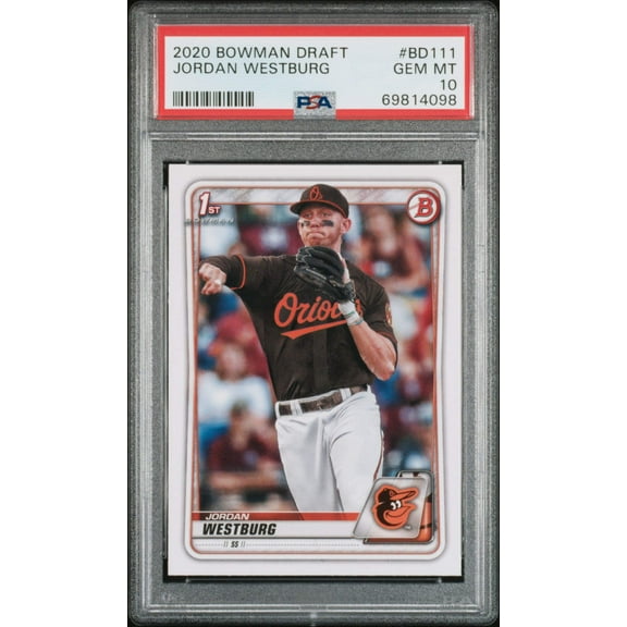 Graded 2020 Topps Bowman Draft Jordan Westburg #BD111 Rookie RC Baseball Card PSA 10 Gem Mint
