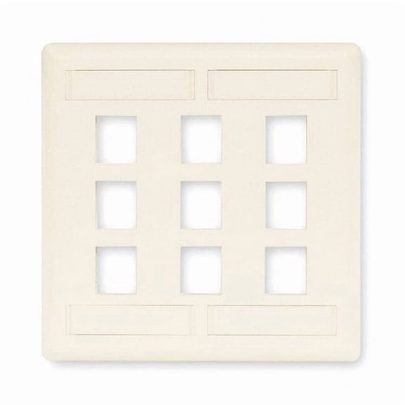 Hubbell Premise Wiring Wall Plate,9 Port IFP29OW