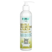 Now Foods Gentle Baby Shampoo & Wash, Fragrance Free 8 oz Liquid