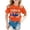 Orange, variant on Girls Tshirts Will Be Letter Print Short Sleeve Round Neck Top Girls' Tops Yellow 10-11 Years