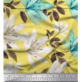 thumbnail image 1 of Soimoi Rayon Fabric Leaves & Wild Flower Print Fabric by Yard 42 Inch Wide, 1 of 3