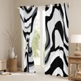 thumbnail image 3 of jejeloiu Modern Geometric Desgin Black Out Curtains,Minimalist Stripes Lines Curtains Pack of 2 (42x63 Each),Black White Bedroom Curtains For Teens,Luxury Bedroom Decor, 3 of 6