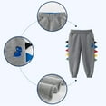 thumbnail image 5 of Godderr Kids Baby Boys Jogger Pants Spring Autumn Sweatpants Toddler Sport Jogger Dinosaur Active Pants Kid Sweats Pants for 1-9Y, 5 of 7
