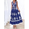 thumbnail image 5 of PRETTYGARDEN Womens Floral Maxi Dress Sleeveless Vneck Belt Ruffle Long Dresses Boho Summer Beach Vacation Clothes, 5 of 10