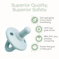 thumbnail image 4 of Comfy Cubs Pacifier Soother 4 Pack - 100% Food Grade Silicone, Certified BPA-Free (Stage 1, Green), 4 of 8