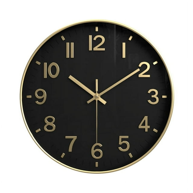 Silent Modern Clock for Wall, 3D Numbers Wall Clock for Kitchen Bedroom Living Room Office Classroom Decor Colour 6