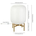 thumbnail image 3 of Evelyn&Zoe Edison 15.38" Tall Table Lamp with Glass Shade, Brass/White Milk, 3 of 9