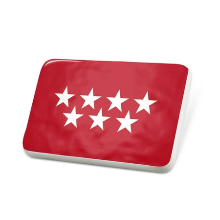 Porcelein Pin Madrid (Spain) Flag Lapel Badge – NEONBLOND