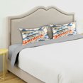 thumbnail image 3 of Yayeee Pillowcase Queen Size Set of 2 Satin Wrinkle Resistant Pillow Case, Blue Sardines Pattern, 3 of 7