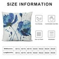 thumbnail image 5 of Creowell  Blue Throw Pillow Cushion Cover, Watercolor Style Effect Floral Design Abstract Art Cornflower Illustration, Zippered Double-Side Digital Print Decor,  Pale Blue and Blue, 5 of 5