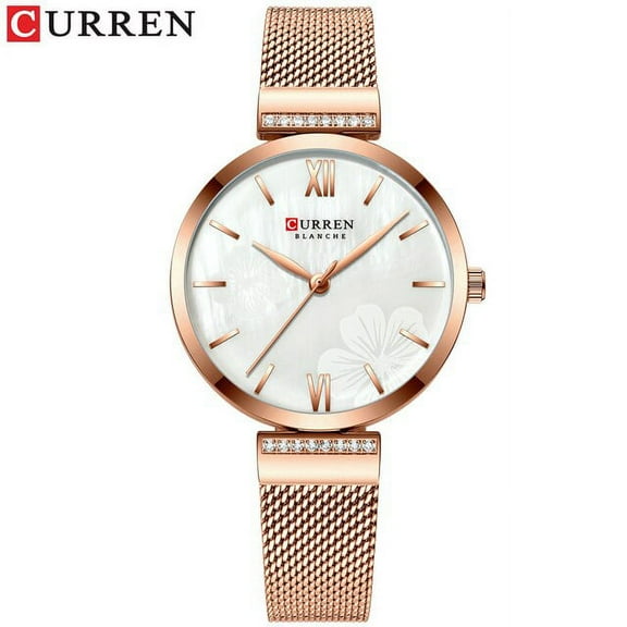 Gold Wristwatch Mesh Ladies Watches Luxury Brand CURREN Elegant Simple Quartz Watch Women's Bracelet Clock Female Reloj mujer