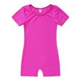 thumbnail image 3 of TiaoBug Kids Girls Short Sleeves Ballet Dance Gymnastics Leotard Yoga Sports Jumpsuit Unitard Rose 8, 3 of 7