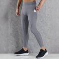 thumbnail image 2 of TINZ Mens Tight Fitness Running Stretch Basketball Base Training Compression Pants Fitness Pants Rave Clothes Guys Mens Slim Fit Sweats, 2 of 9