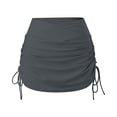 thumbnail image 5 of TOWED22 Women's Solid Swim Skirt Build Tummy Control Tankini Bottoms(Grey,L), 5 of 7