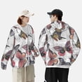 thumbnail image 4 of Fotbe Vintage Butterflies Chaqueta con Protección Solar UPF 50+ para Hombre y Mujer, Camisa con Capucha y Bolsillos-XX-Large, 4 of 7