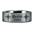 thumbnail image 2 of Psalm 144:1 Tungsten Carbide Ring, 2 of 9