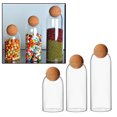 thumbnail image 3 of Pot avec Bouchon Réservoir Bouteille en Verre Set de 3, 3 of 8