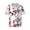 Cherry Blossoms, variant on Cats Group Men's Loose Fit Cuban Collar Short-Sleeve Shirt with Button-down and Chest Pocket for Everyday Wear Outings - 3X-Large