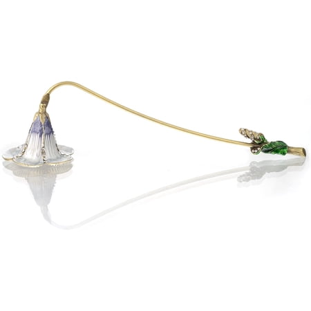 Candle Snuffer Metal Candle Extinguisher with Long Handle Vintage Morning Glory Candle Wick Flame Extinguish Cover Tool Candle Accessory Gift (Purple)